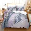 Blue Green Multicoloured Marble Print Doona Duvet Quilt Cover Bedding Set