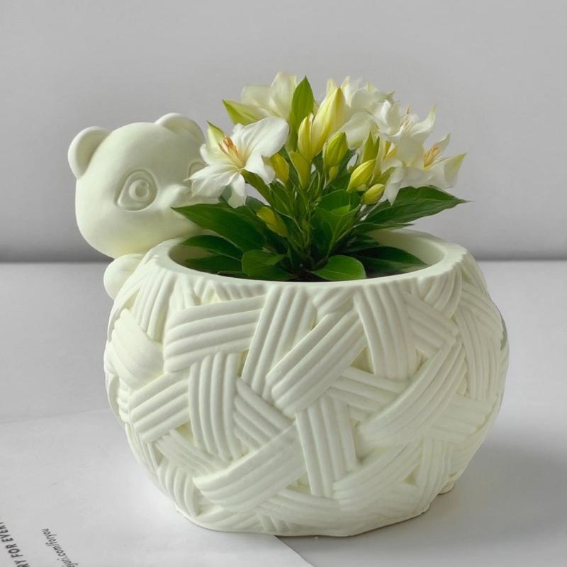 Silicone Mould for Animal Shaped Flower Pot Craft Cement Planter Making