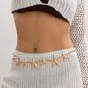Ingemark Punk Vintage Metall Seestern Blütenblatt Blume Taillenkette für Damen Sommer Strand Bikini Bauchgürtel Y2K Schmuck Zubehör
