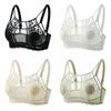 Anti-sagging Underwear for Women Mesh Flower Lace Thin Bra Comfortable Wireless Deep V Bra  Girls