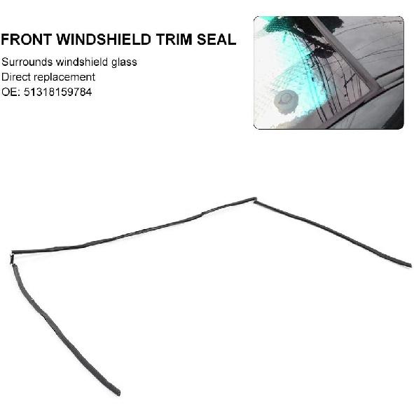 KIMISS Windshield Weatherstrip, Front Windshield Trim Seal Molding Weatherstrip Fit for 5 Series E39 528i 540i M5 51318159784