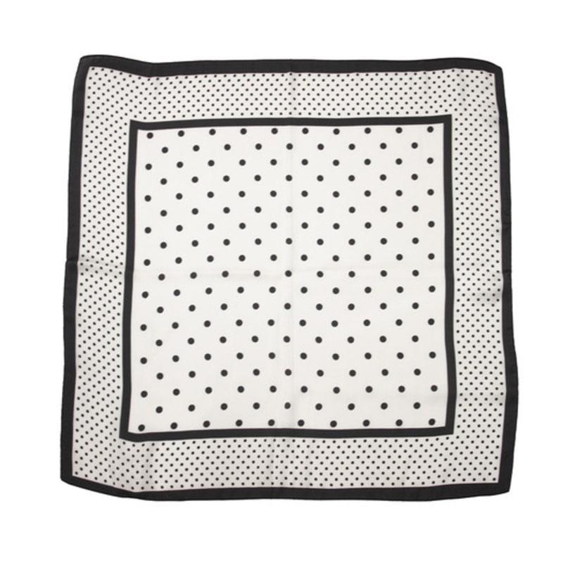 The GREEN Lab Classic Dot Scarf (DOT WHITE)