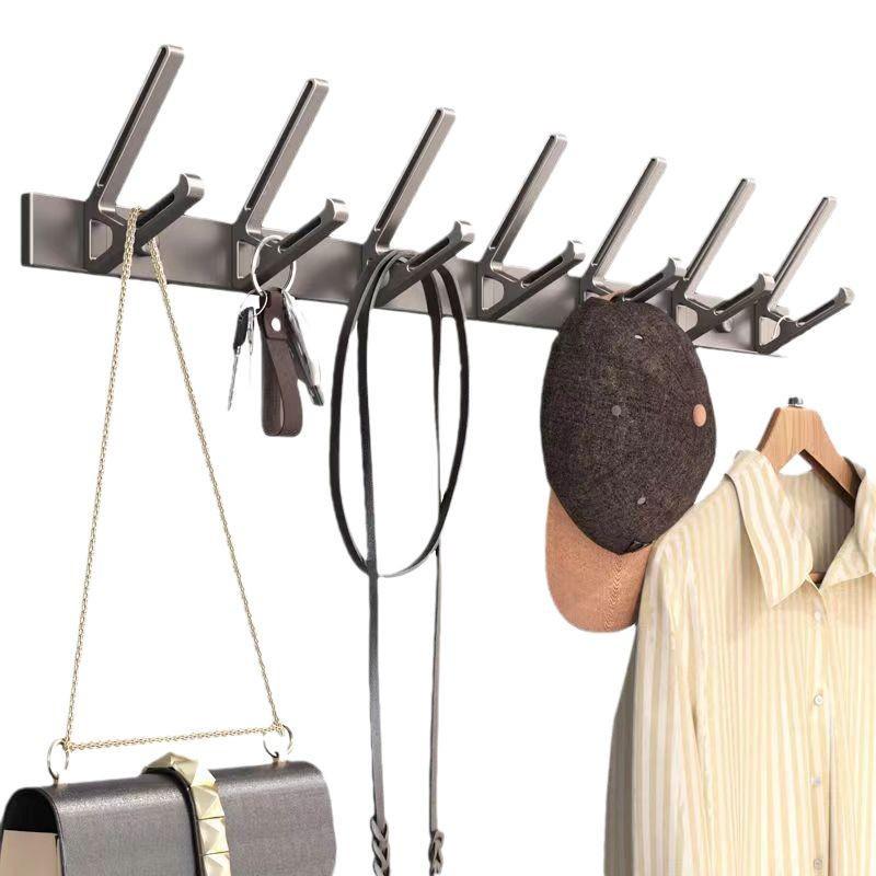 Wall-Mounted Coat and Clothes Hook – No-Punch Behind-Door Wardrobe Rack for Entrance and Hallway