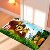 Kawaii Masha and the Bear Doormat Home Decor Items Kitchen Rugs Living Room Foot Mat Entrance Carpet Bedroom Rug Non-slip Pad
