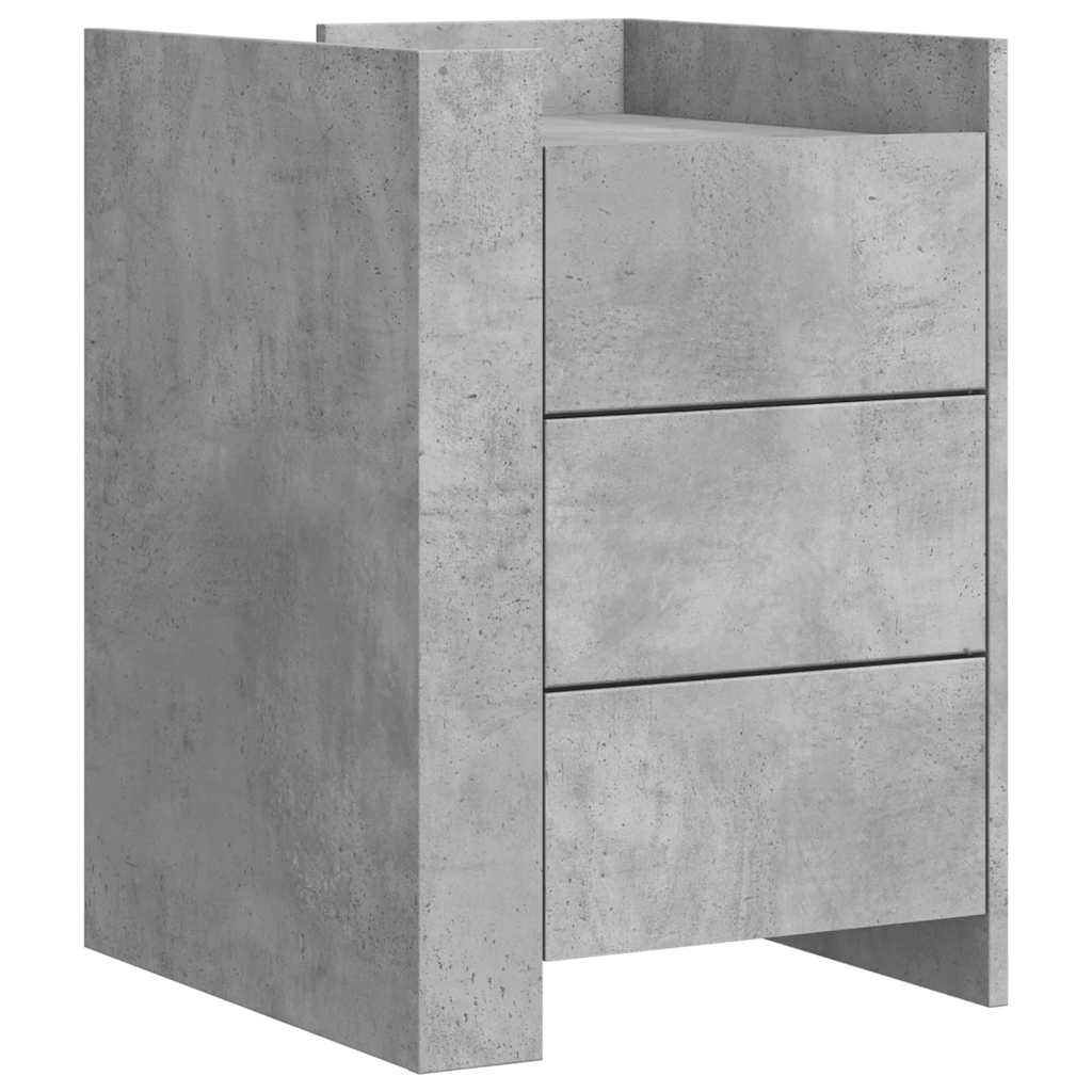 Nightstand Concrete Gray 45 x 50 x 65 cm Particleboard