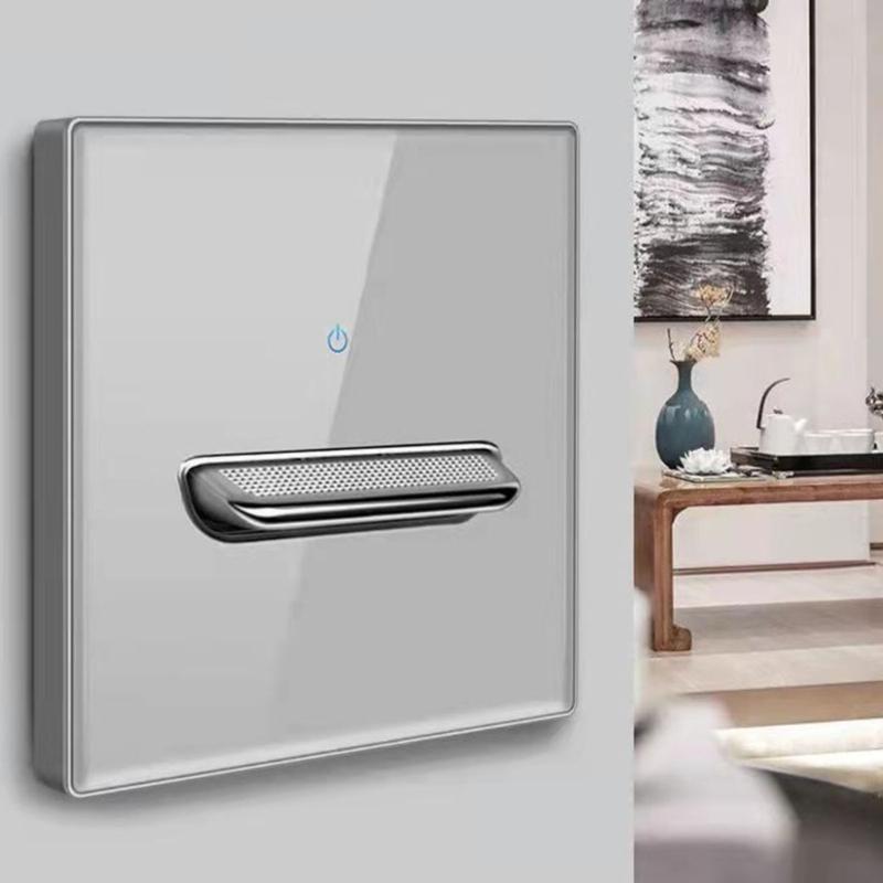 Upgrades Toggles Resets Electrical Switches Panel Hardened Glass Cover Strong Design Wall Mounted Accessory for Household