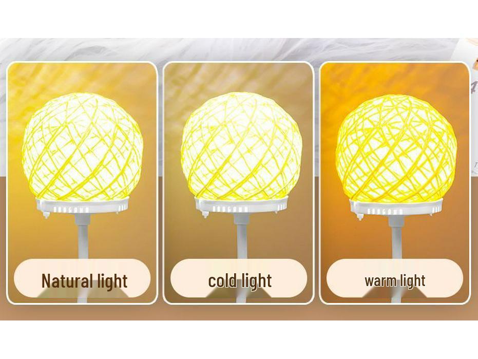 Remote Control Smart Voice-Activated Rattan Ball Night Light for Elderly, Children, Home, Dorms, and Students