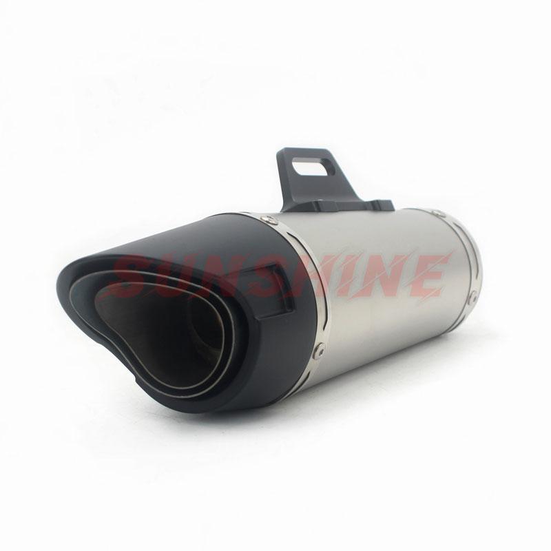 Universal Motorcycle Exhaust Motorcross Tip Muffler Escapes Para Moto Slip On 55mm Pitbike For CB650R CB1000R MT07 FZ6 R7