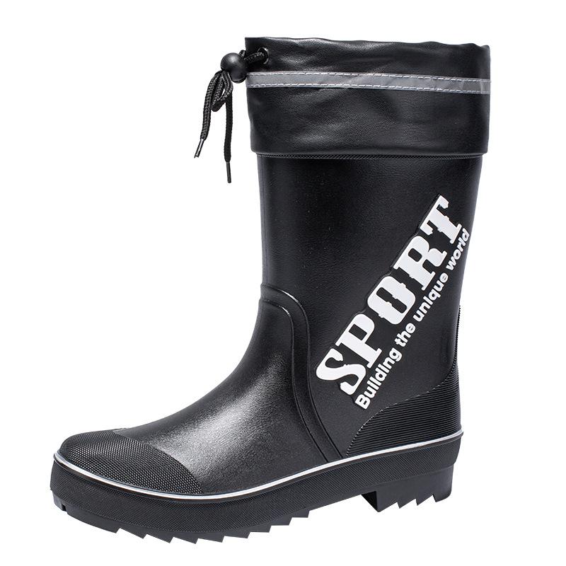 

Среднего размера Модные мужские нескользящие резиновые сапоги Тренд Кухня Рыбалка Работа Автомойка Резиновая обувь Водная обувь Резиновые сапоги на платформе 40 suit for39