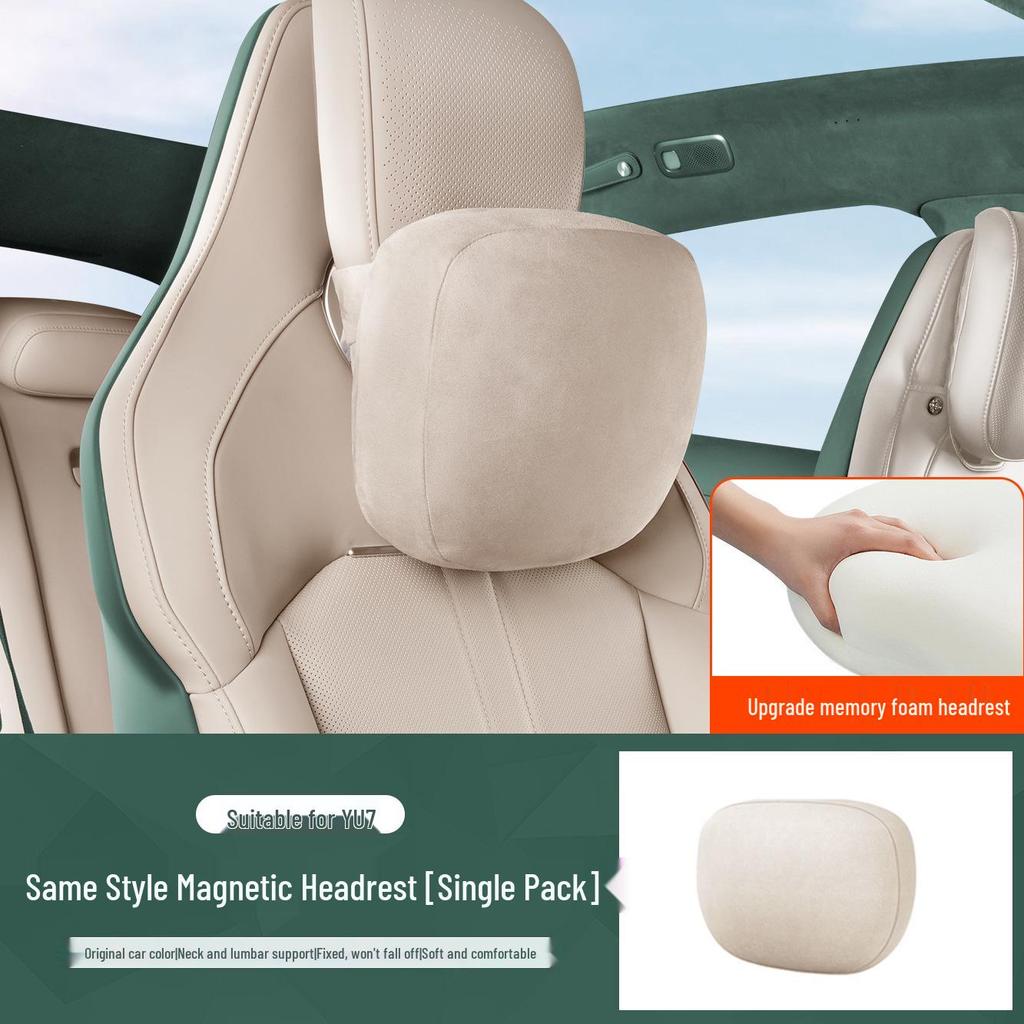 Magnetische Kopfstütze Lendenwirbelstütze für Xiaomi YU7: Bequemes Nackenkissen & Auto-Innenzubehör