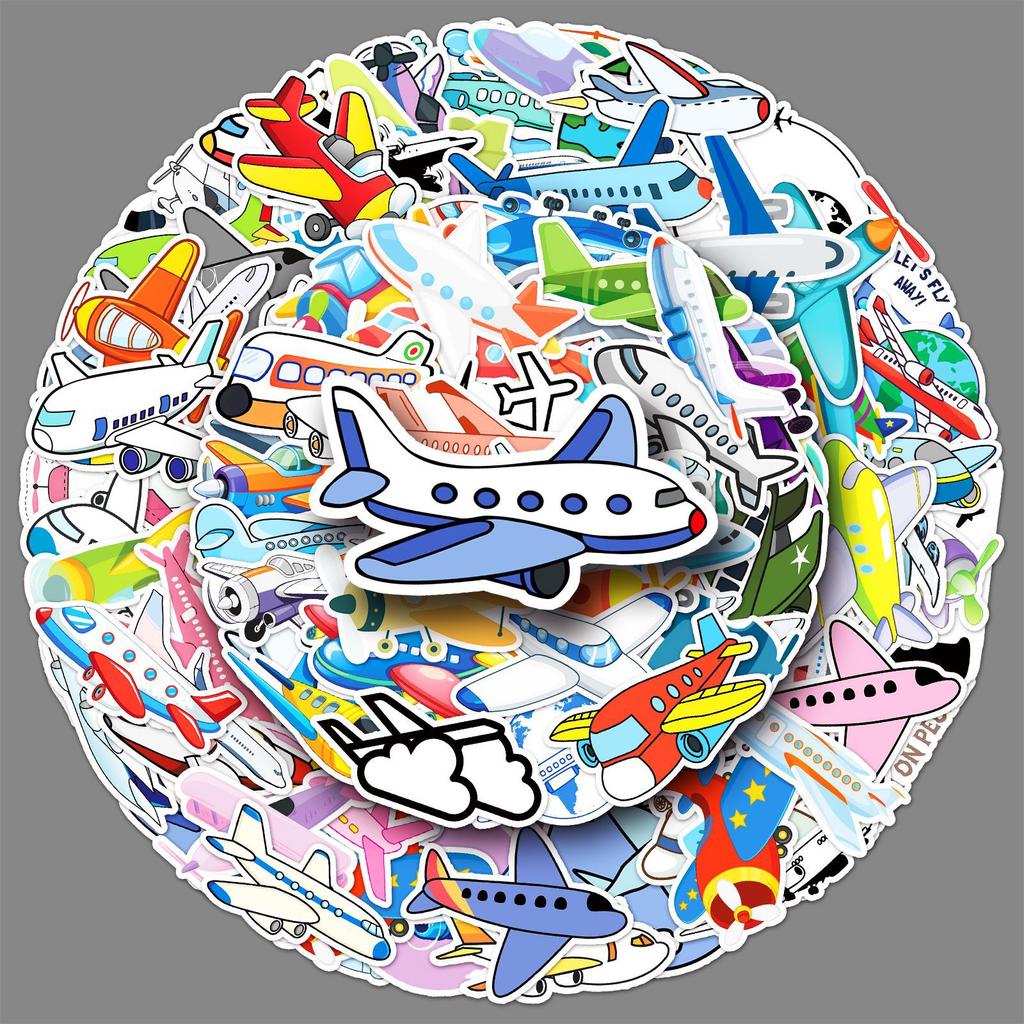 101 Plane Graffiti Stickers Personalized Cartoon Children's Creative Decorative Water Cup Mobile Phone Case Toy Stickers