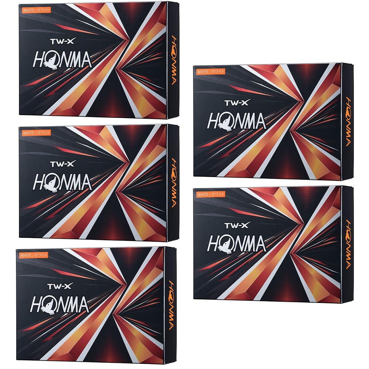 

HONMA Golf Golf 2021 5 Dozen Set White TW-X Balls, Model, (60 Balls), белый