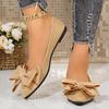 Fashion Women Flats Bowtie Pointed Toe Shoes Female Walking Dress Shoes Spring Fashion Casual Footwear Shallow Zapatillas Mujer