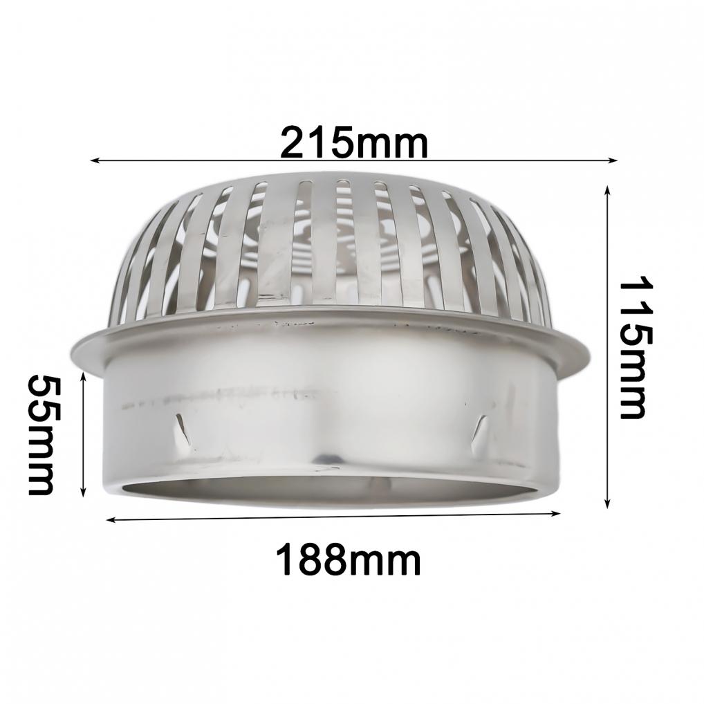 Stainless Steel Balcony Roof Round Large Displacement Anti-blocking Floor Drain