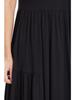 Flared midi dress with short kimono sleeves, black XL