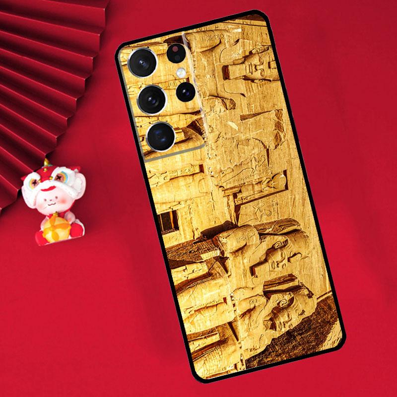 Egypt Cuneiform Akkadian Pharaoh Case For Samsung Galaxy S24 S23 S25 S26 Ultra S20 FE S21 S22 Plus S10 S25 FE Cover Funda