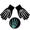 Leuchtende Skelett-Handhandschuhe für Feiern Maskenbälle Kostümhandschuhe Verkleidungszubehör für Partys