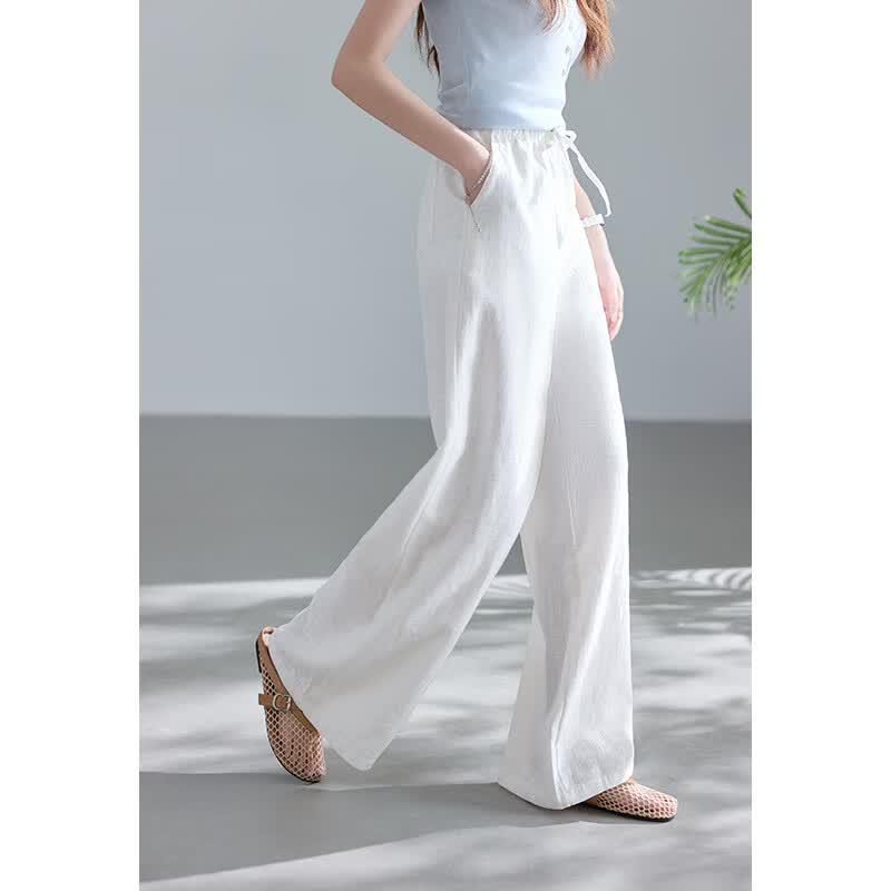 

VICTORIA&VERA Ramie Blend Straight Leg Pants S