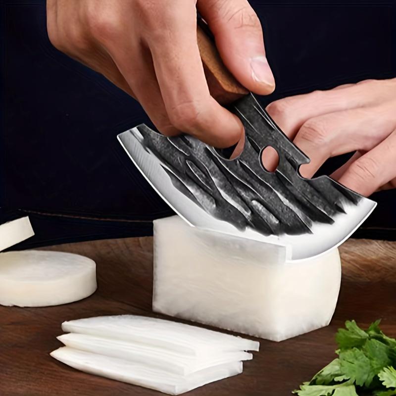 5.5in Hand Forged Boning Pocket Knife Cheese Pizza Small Kitchen Knives Stainless Steel Slicing Cooking Mini Knife Wooden Handle