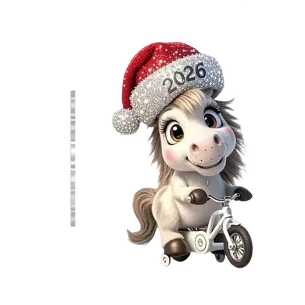 2D Flat Horse Pendant Ballerina Xmas Tree Hanging Ornament Car Rearview Mirror Pendant  Bag Charms