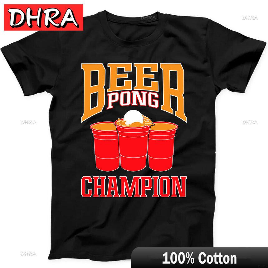 Beer Pong Champion Pub Best Seller Funny Gift Black Tee T Shirt Design for Girl Unisex Tee Classic Punk Loose Funny Graphic Soft 4XL