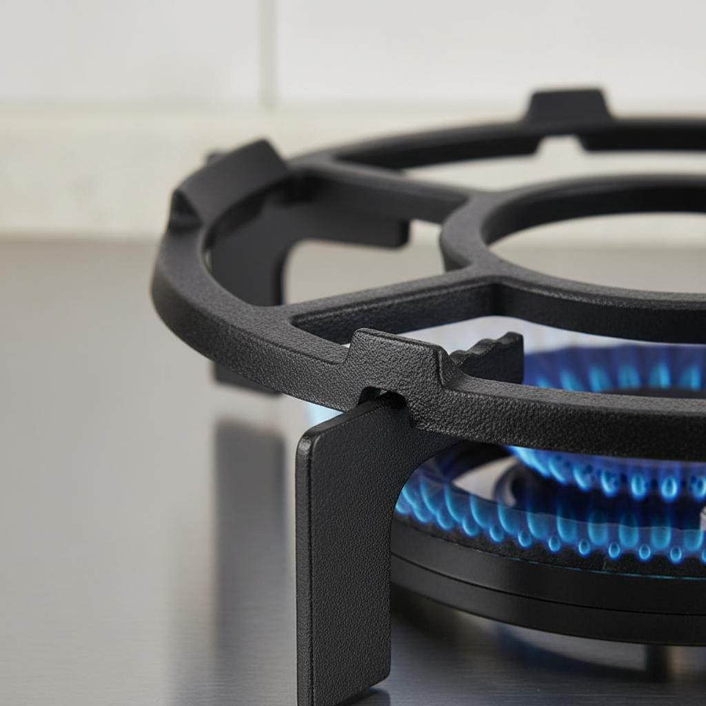 Collier de support de brûleur de plaque de cuisson à gaz Support de brûleur longue durée Grille de brûleur Collier de support Résistant à la chaleur Support de wok pour plaque de cuisson à gaz Facile à