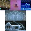 13-130ft Vorhang Eiszapfen Lichter LED Lichterkette Weihnachten Innen Außen Hochzeit Party Lichterkette