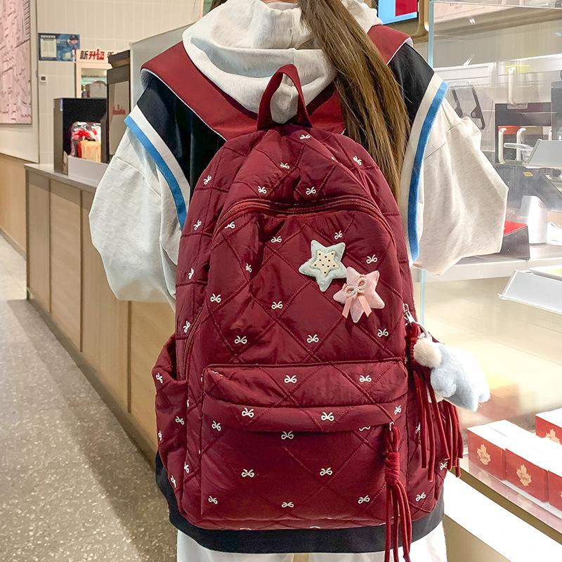 School Bag Children, Primary School Students, Girls, Cute High-value Plaid, Junior High School Students, Backpack,.