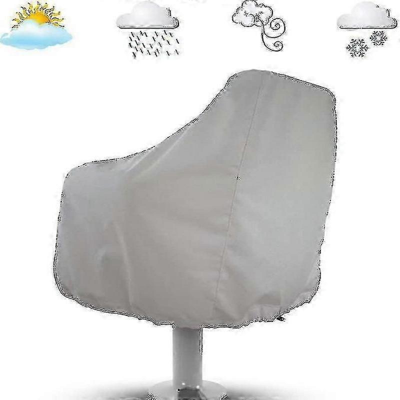2 Pack Boat Seat Cover, Outdoor Waterproof Pedestal Pontoon Captain Boat Bench Chair Seat Cover, Oxford Fabric Helm Chair Protective Covers