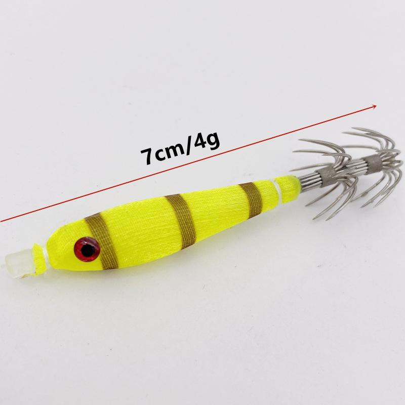 2pcs Blowpipe Hook Squid Jig Luminous Uv Glow In The Dark Hard Turlutte Lure For Fishing Squid Octopus Cuttlefish Artificial Bai