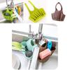 Versatile Kitchen Sink Soap Sponge Holder With Adjustable Strap For Easy Organizing