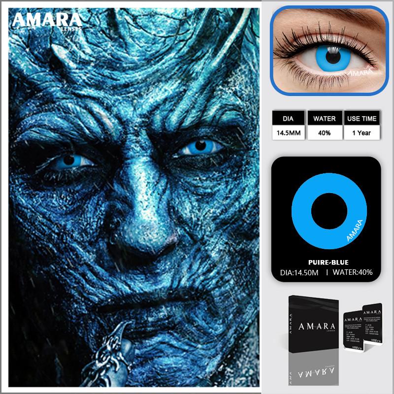 AMARA 1 Paar PURE Series Augen-Cosplay-Kontaktlinsen in weicher Farbe, kosmetische Halloween-Kontaktlinsen