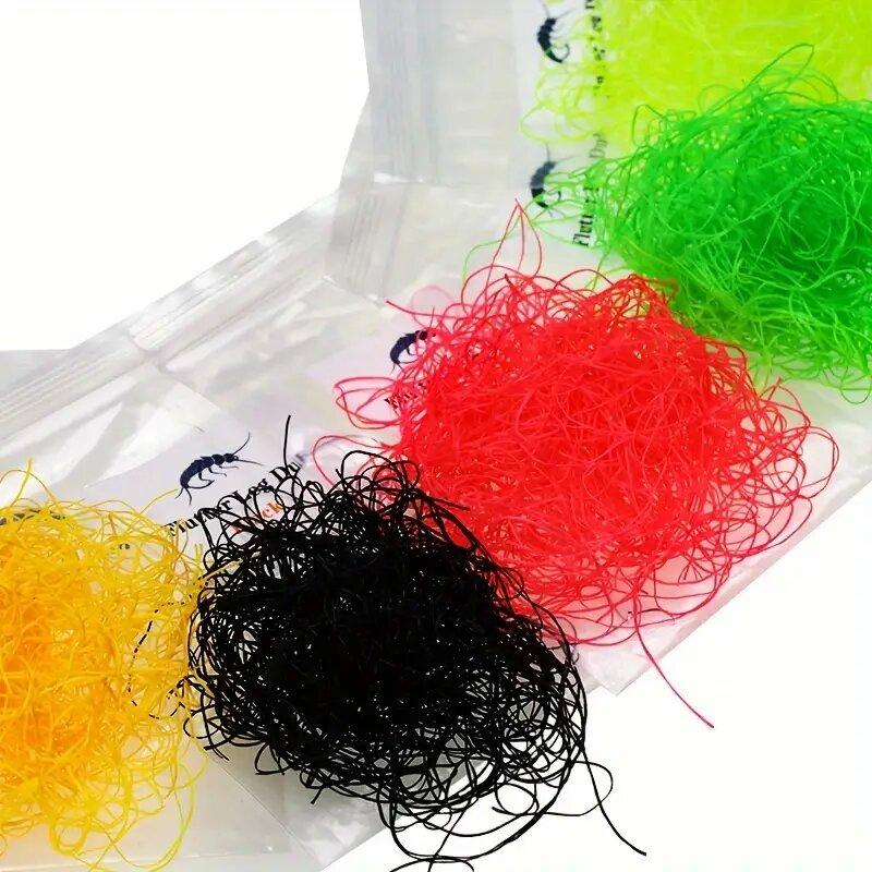 Bimoo 2g/pakk Ultra Fine Silikon Flutter Ben Dub Gummi Ben Stonefly Nymph Tørr Våtfluer Leg Kropp Flue Binding Materiale