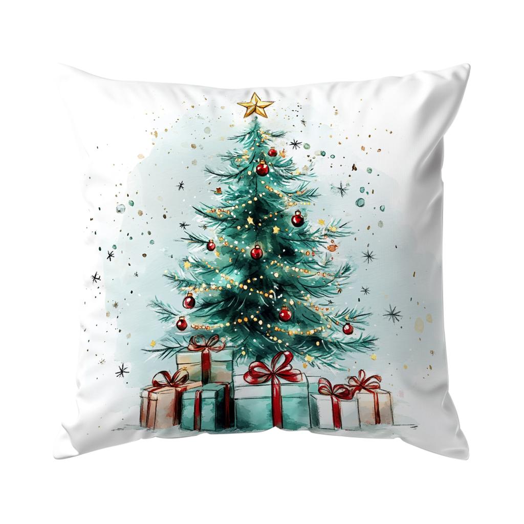 45X45Cm Christmas Theme Pillowcase Bedroom Sofa Cushion Cover 100% Polyester Living Room Cushion Pillowcase Home Decor