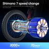 EKXBIKE X21 MAX Trail Electric Bike with 3000W, Samsung 60V 30Ah, Max Speed to 85km/h, Half-twist Throttle, 70/100-19 Tyre, LCD Dashboard