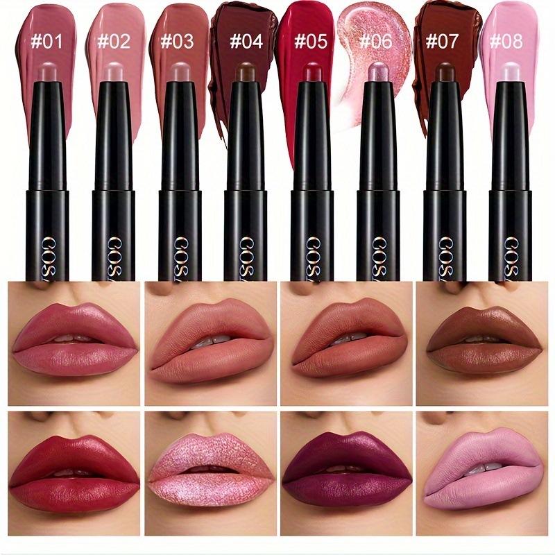 Bright & Tempting Lipstick Waterproof Long-Lasting Moisturizing Lipstick Matte Finish Lip Stain In 8 Vibrant Shades Creamy Texture Easy Application