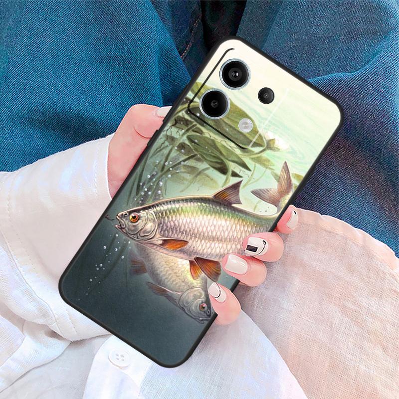 Fish Fishing Cover For Xiaomi Redmi Note 14 13 11 9 10 12 Pro 9S 10S 11S 12S Redmi 14C 10C 12C 13C Case