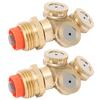 2PCS G1/2 High Pressure Spray Sprinkler 3 Hole Irrigation Nozzle Head with Filter Mesh for Garden