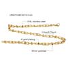 Accessori Collana Catena Gioielli Hip Hops Collana in Oro 18K Acciaio Inossidabile Chiusura a Forma di Otto Ovale Collana per Donna