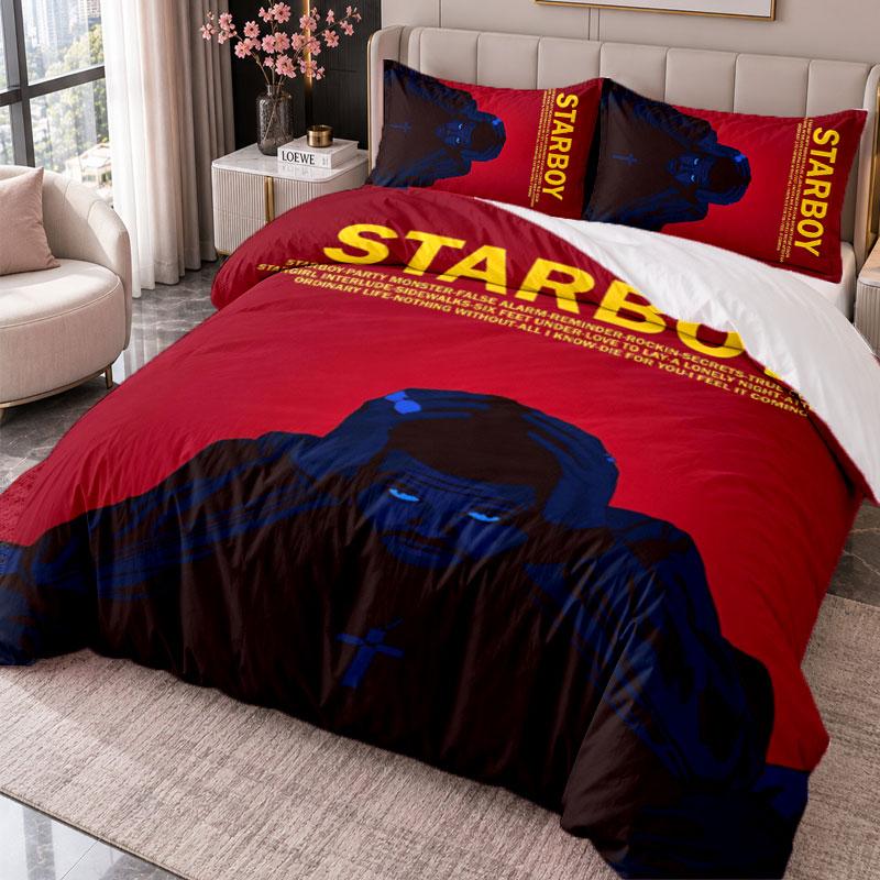 The Weeknd 3Pcs Bedding Set Duvet Cover With Two Pillowcases For Bedroom Home Decoration