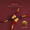 Ultra-fine 999 Pure Gold Red String Gourd Bracelet/Anklet for Zodiac Fortune & Prosperity