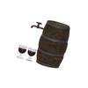 1/12 Scale Miniature Wooden Wine Barrel with Wine Glasses Dollhouse Accessory For Realistic Display And Collectible