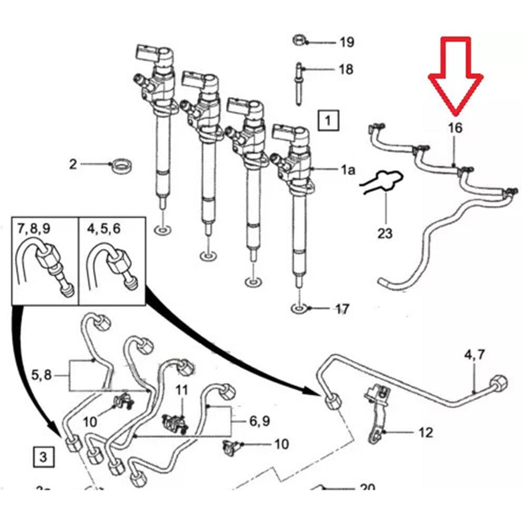 High Temperature Resistant Fuel Hose Plastic Engine Fuel Return Tube Automotive Replacement Part for Vehicles 