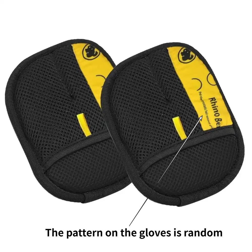 

2Pcs Double-Sided Pet Grooming Gloves Cat Dog Hair Remover Gentle Massage Brushing for Shedding Loose Fur Pet Grooming Glove
