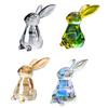 Handmade Artificial Glass Rabbit Statue Figurine Decorative Home Decoration Item For Bedroom Or Workspaces
