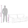 2 Seater Cream Sofa 140 Cm Faux Leather