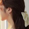 Feedback, natural freshwater pearl earrings, stud earrings, 14K gold-wrapped earclips, niche design earrings, women's earrings.