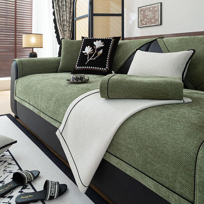 New Light Luxury Small Fragrance High Sense Chenille Sofa Cushion Four Seasons Universal Non-Slip Seat Cushion Cover Cover Cloth