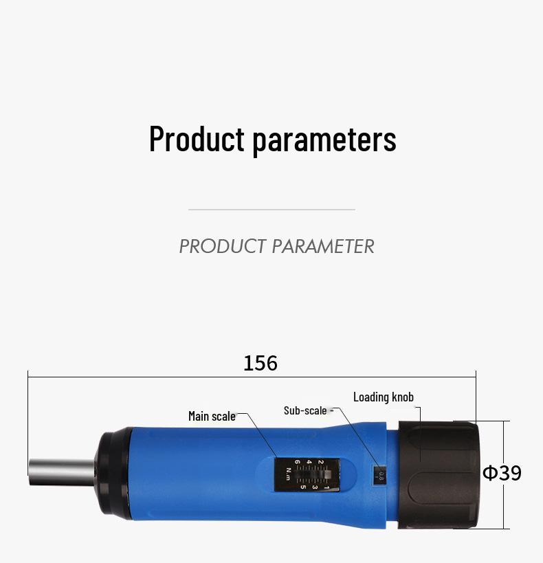 HEMUELE Adjustable Torque Screwdriver with Bit Holder, Idle Slip Design