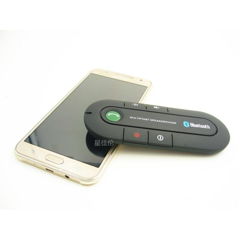 Car Bluetooth Hands-Free Kit with Volume Control and Listen To Music, Hands-Free Kit with Battery Up To 16 Hours Compatible with IPhone, Samsung